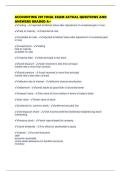 ACCOUNTING 201 FINAL EXAM ACTUAL QUESTIONS AND ANSWERS GRADED A&plus;