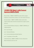 CGMS 723 Quiz 1 with Correct Answers 100&percnt; PASS