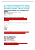 PE Petroleum Drilling and Production Practice  Exam  Questions&comma; Correct Answers&comma; and Detailed  Explanations for Students&vert;&vert;Already Graded A&plus; 