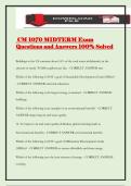 CM 1070 MIDTERM Exam Questions and Answers 100&percnt; Solved