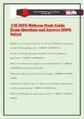 CM 1070 Midterm Study Guide Exam Questions and Answers 100&percnt; Solved
