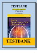 Rau&rsquo;s Respiratory Care Pharmacology &lpar;9th Edition&rpar; &vert; Gardenhire &vert; Complete Test Bank with Verified Answers