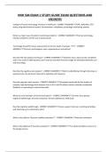 HNH 504 EXAM 1 STUDY GUIDE EXAM QUESTIONS AND ANSWERS