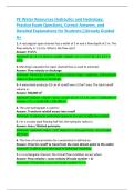 PE Water Resources Hydraulics and Hydrology&colon;  Practice Exam Questions&comma; Correct Answers&comma; and  Detailed Explanations for Students&vert;&vert;Already Graded  A&plus; 