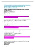 PE Structural  Seismic Engineering Practice Exam Questions&comma;  Correct Answers&comma; and Detailed Explanations for  Students&vert;&vert;Already Graded A&plus; 