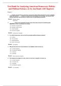 Test Bank for Analyzing American Democracy&colon; Politics and Political Science&comma; 2nd Edition &ndash; Jon Bond &vert; Latest Update 2026 &vert; Exam Q&A PDF