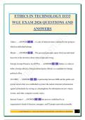 Ethics in Technology D333 &ndash; Western Governors University &lpar;WGU&rpar; &ndash; 2026 Exam Questions and Answers