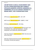 AIR METHODS CLINICAL EXAM NEWEST 2026  ACTUAL EXAM QUESTIONS AND CORRECT  DETAILED ANSWERS &lpar;VERIFIED ANSWERS&rpar; ALL  ANSWERED &lbrace;35 Q & A&rcub; ALREADY GRADED A&plus; &vert;  BRAND NEW&excl; &vert; 100&percnt; GUARANTEED PASS 