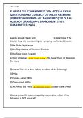 FLORIDA 215 EXAM NEWEST 2026 ACTUAL EXAM  QUESTIONS AND CORRECT DETAILED ANSWERS  &lpar;VERIFIED ANSWERS&rpar; ALL ANSWERED &lbrace;150 Q & A&rcub;  ALREADY GRADED A&plus; &vert; BRAND NEW&excl; &vert; 100&percnt;  GUARANTEED PASS