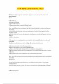 CDR RD Examination 2025 