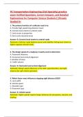 PE Transportation Engineering &lpar;Civil Specialty&rpar; practice  exam Verified Questions&comma; Correct Answers&comma; and Detailed  Explanations for Computer Science Students&vert;&vert;Already  Graded A&plus;