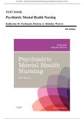 Test Bank - Psychiatric Mental Health Nursing 5th Edition &lpar;Fortinash&comma; 2012&rpar; Chapter 1-30 &vert; All Chapters with Answers and Rationales