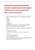 ABFM Health Counseling and Preventive  Care Exam I Questions And Correct Answers  &lpar;Verified Answers&rpar; Plus Rationales 2026  Q&A &vert; Instant Download Pdf