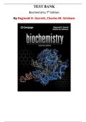 Biochemistry &ndash; 7th Edition by Reginald Garrett & Charles Grisham &vert; Complete Test Bank &lpar;Chapters 1&ndash;32&rpar;