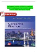 Corporate Finance &lpar;13th Edition&rpar;&comma; Ross&comma; Westerfield&comma; Jaffe & Jordan&comma; University Finance Course &ndash; Complete Test Bank for All Chapters