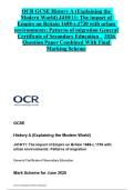 OCR GCSE History A &lpar;Explaining the   Modern World&rpar; J410&sol;11&colon; The impact of   Empire on Britain 1688-c&period;1730 with urban   environments&colon; Patterns of migration General   Certificate of Secondary Education  2026  Question Paper Combined With Final  Marking Sche