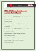 HTH 408 Exam Questions and Answers&vert;Latest Update