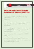 ISOM 351 Final Ch 10 & 12 Exam Questions with Answers 100&percnt; PASS