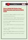 Emory ISOM 351 Walton Final Exam Questions and Answers 100&percnt; PASS