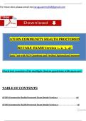 ATI RN COMMUNITY HEALTH PROCTORED RETAKE EXAM&lpar;Version 1&comma; 2&comma; 3&comma; 4&rpar; Each Test with NGN Questions and Verified Rationalized Answers