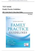 Test Bank - Family Practice Guidelines 5th Edition &lpar;Cash&comma; 2021&rpar; Chapter 1-23 &vert; Complete Questions and Answers 100&percnt; CORRECT&vert; GRADED A&plus;