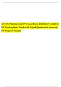 ATI RN Pharmacology Proctored Exam 2026&sol;2027&colon; Complete RN Nursing Study Guide with Actual Questions & Answers&vert;&vert; RN Program Success
