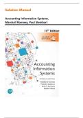 Solution Manual For Accounting Information Systems&comma; 15th Edition &lpar;Global Edition&rpar; Marshall Romney&comma; Paul Steinbart All Chapters &vert; Complete A&plus; Guide 2026