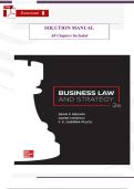 Business Law and Strategy &lpar;2nd Edition&rpar; &ndash; Verified Solutions Manual by Sean Melvin
