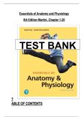 Essentials of Anatomy and Physiology 8th Edition - Martini Test Bank - &lpar;Chapters 1-20&rpar;