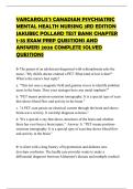 VARCAROLIS'S CANADIAN PSYCHIATRIC MENTAL HEALTH NURSING 3RD EDITION JAKUBEC POLLARD TEST BANK CHAPTER 1-35 EXAM PREP QUESTIONS AND ANSWERS 2026 COMPLETE SOLVED QUESTIONS