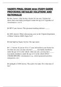 VADETS FINAL EXAM 2026 STUDY GUIDE PROVIDING DETAILED SOLUTIONS AND RATIONALES