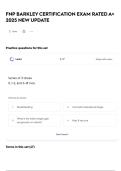 FNP BARKLEY CERTIFICATION EXAM RATED A&plus; 2025 NEW UPDATE