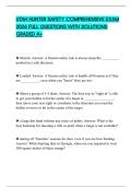 UTAH HUNTER SAFETY COMPREHENSIVE EXAM 2026 FULL QUESTIONS WITH SOLUTIONS GRADED A&plus;