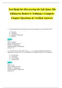 Test Bank &vert; Discovering the Life Span&comma; 5th Edition by Robert S&period; Feldman &ndash; Complete Chapter Questions & Verified Answers