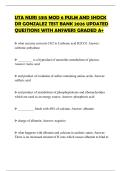 UTA NURS 5315 MOD 6 PULM AND SHOCK DR GONZALEZ TEST BANK 2026 UPDATED QUESTIONS WITH ANSWERS GRADED A&plus;