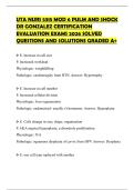 UTA NURS 5315 MOD 6 PULM AND SHOCK DR GONZALEZ CERTIFICATION EVALUATION EXAMS 2026 SOLVED QUESTIONS AND SOLUTIONS GRADED A&plus;