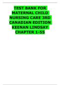 Test Bank for Perry's Maternal Child Nursing Care&comma; 3rd Canadian Edition by Keenan Lindsay&comma; 9780323759199&comma; All Chapters 1 - 55 LATEST