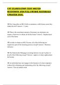 UST EXAMINATION TEST SOLVED QUESTIONS AND FULL COURSE MATERIALS UPDATED 2026&period;