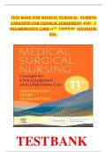 TEST BANK FOR Medical-Surgical Nursing&colon; Concepts for Clinical Judgment and Collaborative Care 11th edition by Donna D&period; Ignatavicius ISBN&colon; 978-0323878265 COMPLETE GUIDE WITH RATIONALES 100&percnt; VERIFIED 