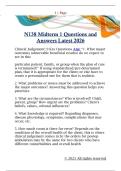 N138 Midterm 1 Questions and  Answers Latest 2026 