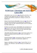 N138 Exam 1 Questions and Answers  Latest 2026 