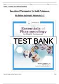 Test Bank &ndash; Essentials of Pharmacology for Health Professions&comma; 9th Edition by Colbert&comma; James & Katrancha &lpar;Chapters 1&ndash;27&rpar;