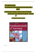 Test Bank for Fundamentals of Nursing 12th Edition &ndash; Potter&comma; Perry&comma; Stockert&comma; Hall&comma; Ostendorf &vert; Complete Exam Preparation &vert; Chapters 1&ndash;50 &vert; Verified Questions & Answers