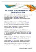 NCTI Field Tech 2 to 3 Questions and  Answers Latest 2026