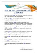 NEBOSH HSE PSM Questions and  Answers Latest 2026