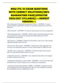 WGU ITIL V4 EXAM QUESTIONS WITH CORRECT SOLUTIONS&vert;&vert;100&percnt; GUARANTEED PASS&vert;&vert;UPDATED 2026&sol;2027 SYLLABUS&vert;&vert;<<NEWEST VERSION>>