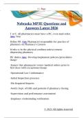 Nebraska MPJE Questions and  Answers Latest 2026 