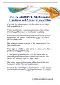 NETA GROUP FITNESS EXAM  Questions and Answers Latest 2026