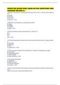 PIPEFITTER NCCER FINAL EXAM ACTUAL QUESTIONS AND ANSWERS GRADED A&plus;