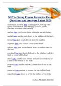 NETA Group Fitness Instructor Exam  Questions and Answers Latest 2026 